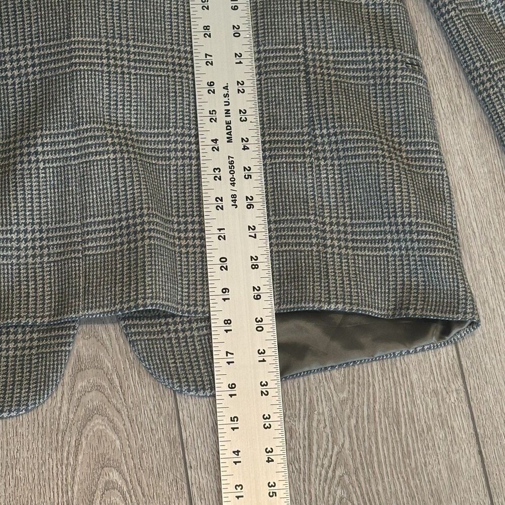Valentino Uomo Blazer Men's 46R Houndstooth Wool Saks Fifth Avenue Made In Italy - Picture 7 of 10